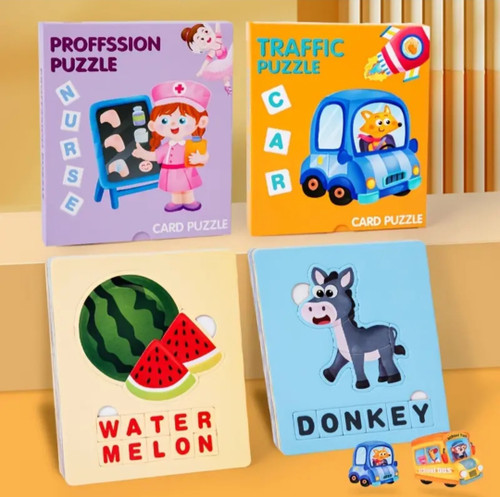 فلش کارت پازلی 6*1 آموزش زبان