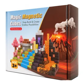 لگو مگنتی ماینکرافت ۱۰۰ تکه با طراحی پیکسلی