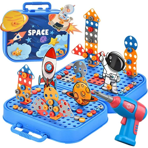 مکانو پازل پیچ و مهرهای دریلدار 357 قطعه مدل فضانورد